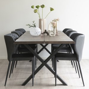 Vars-chaise en cuir synthétique noir (x2)