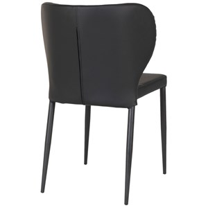 Vars-chaise en cuir synthétique noir (x2)