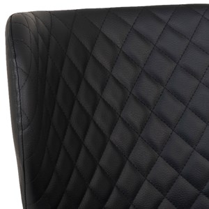 Vars-chaise en cuir synthétique noir (x2)