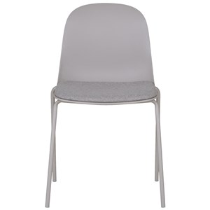 Vick-chaise en tissu, abs et acier gris (x2)