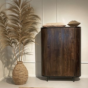 Menton-buffet haut 115 cm en bois massif brun