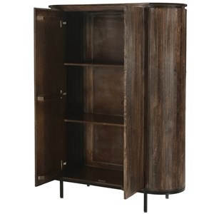 Menton-buffet haut 115 cm en bois massif brun