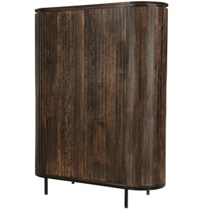 Menton-buffet haut 115 cm en bois massif brun