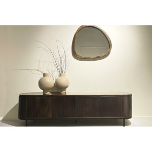 Menton-meuble tv 170 cm en bois massif brun