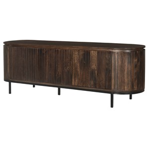 Menton-meuble tv 170 cm en bois massif brun