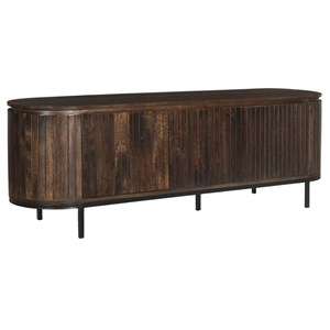 Menton-meuble tv 170 cm en bois massif brun