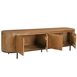 Menton-meuble tv 210 cm en bois massif