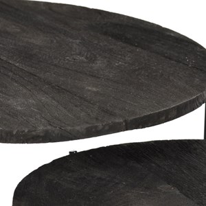 Julia-set de 2 tables basses en bois noir