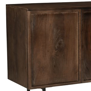Quadro-buffet 4 portes en bois massif brun