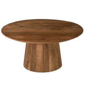 Sienne-table basse ronde d80 cm en bois massif