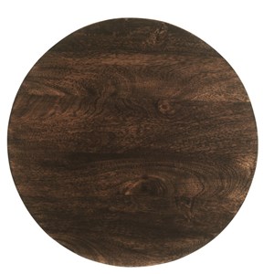 Sienne-table basse ronde d80 cm en bois massif brun