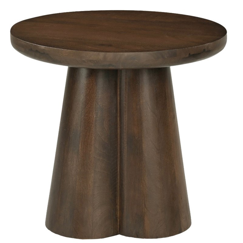 Moloo - Figari-table basse ronde 50 cm en bois massif brun