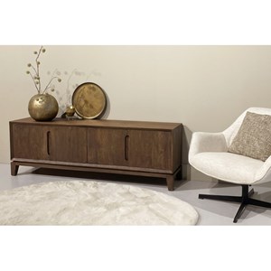 Corte-meuble tv 170 cm en bois massif brossé