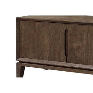 Corte-meuble tv 210 cm en bois massif brossé