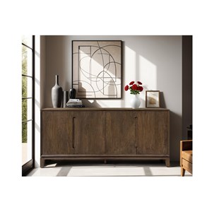 Corte-buffet 190 cm en bois massif brossé