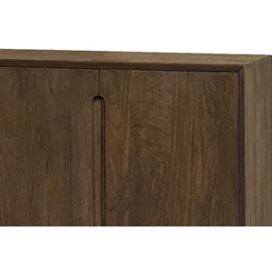 Corte-buffet 190 cm en bois massif brossé