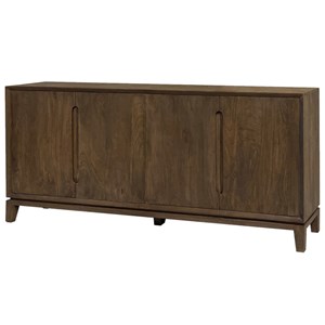 Corte-buffet 190 cm en bois massif brossé