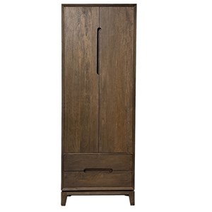 Corte-armoire de rangement 2 portes en bois massif brossé