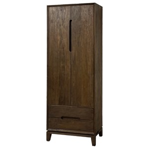 Corte-armoire de rangement 2 portes en bois massif brossé