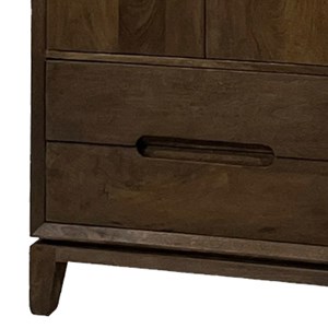 Corte-armoire de rangement 2 portes en bois massif brossé