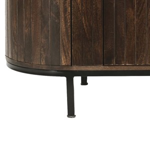 Menton-buffet 180 cm en bois massif brun