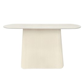 Dolce-console 140 cm en bois massif ivoire