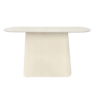 Dolce-console 140 cm en bois massif ivoire