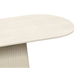 Dolce-console 140 cm en bois massif ivoire