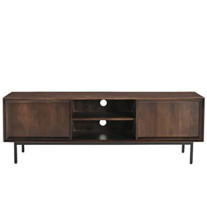 Quarto-meuble tv 150 cm en bois massif brun