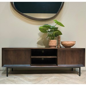 Quarto-meuble tv 150 cm en bois massif brun