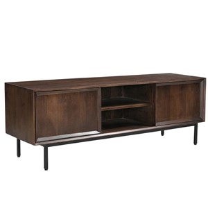 Quarto-meuble tv 150 cm en bois massif brun