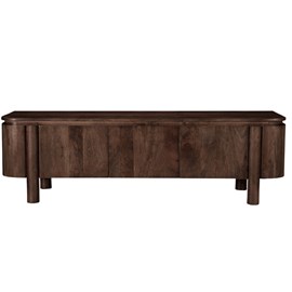 Borgo-meuble tv 170 cm en bois massif brun