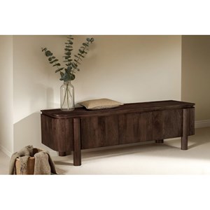 Borgo-meuble tv 170 cm en bois massif brun