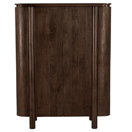 Borgo-vaisselier 115 cm en bois massif brun