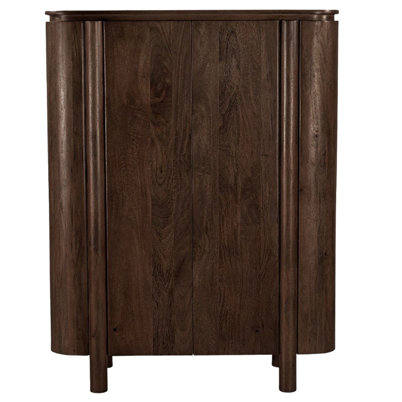 Borgo-vaisselier 115 cm en bois massif brun