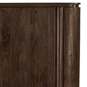 Borgo-vaisselier 115 cm en bois massif brun