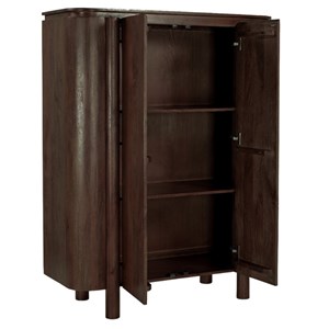 Borgo-vaisselier 115 cm en bois massif brun