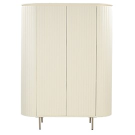 Cream-vaisselier 115 cms en bois massif ivoire