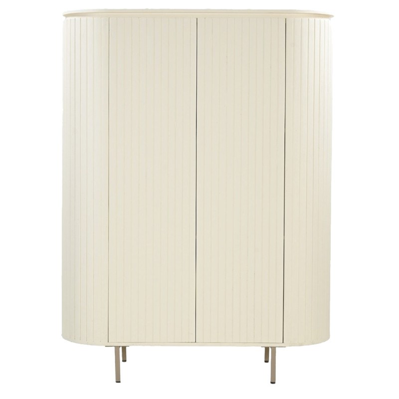 Cream-vaisselier 115 cms en bois massif ivoire