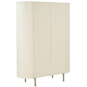 Cream-vaisselier 115 cms en bois massif ivoire