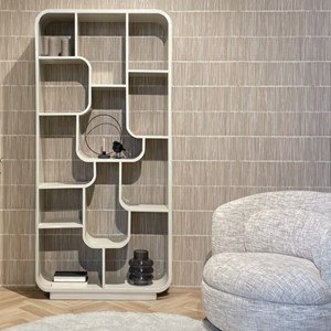 Adona-bibliothèque bois massif ivoire