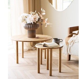 Jur-table basse en chêne massif nature, ø40 cm