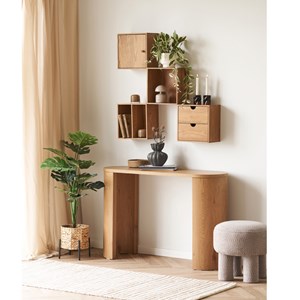 Kub-cube mural 2 niches en chêne massif 30x30 cm