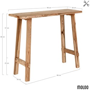 Mest-console en teck recyclé 90 cm