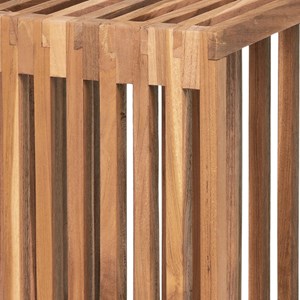 Plim-table d'appoint en teck massif recyclé 40x40 cm