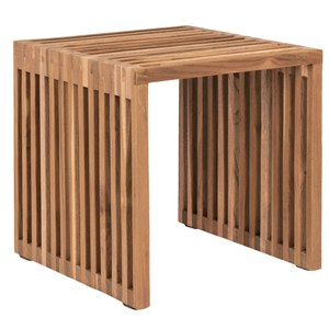 Plim-table d'appoint en teck massif recyclé 40x40 cm