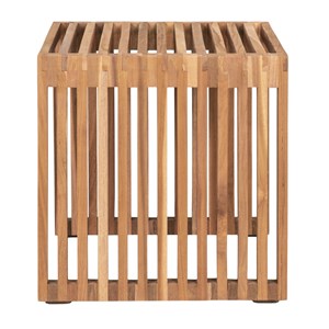 Plim-table d'appoint en teck massif recyclé 40x40 cm