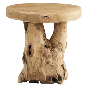 Tron- table d'appoint en teck massif ø40 cm