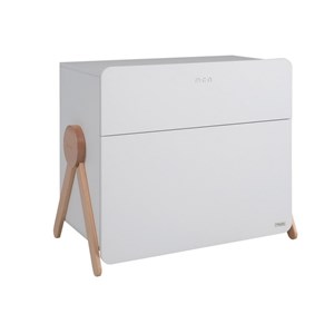 Commode swing blanc et bois