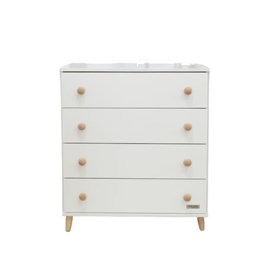 Commode style blanc et bois